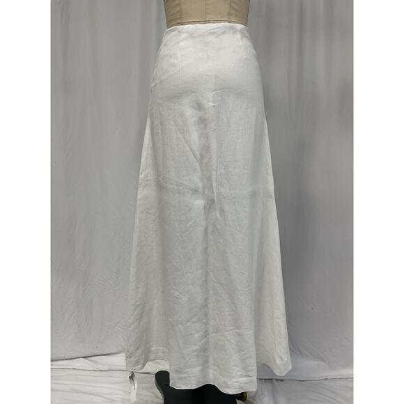 Reformation 'Andi' White Linen Skirt Size 0 - Picture 3 of 5